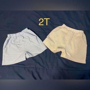 Stitchy Fish Seer Sucker & Gingham Shorts